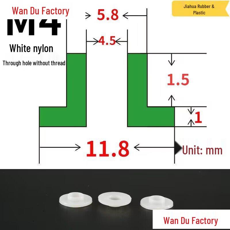 T-Shaped Nylon Insulating Bushing Spacer for M3-M35 Threads