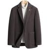 Herbst und Winter Neuer Herren Wollanzug Business Casual Einreihiger Zweiknopf-Anzug Dreidimensionaler Aufgesetzte Tasche Wolljacke Anzug