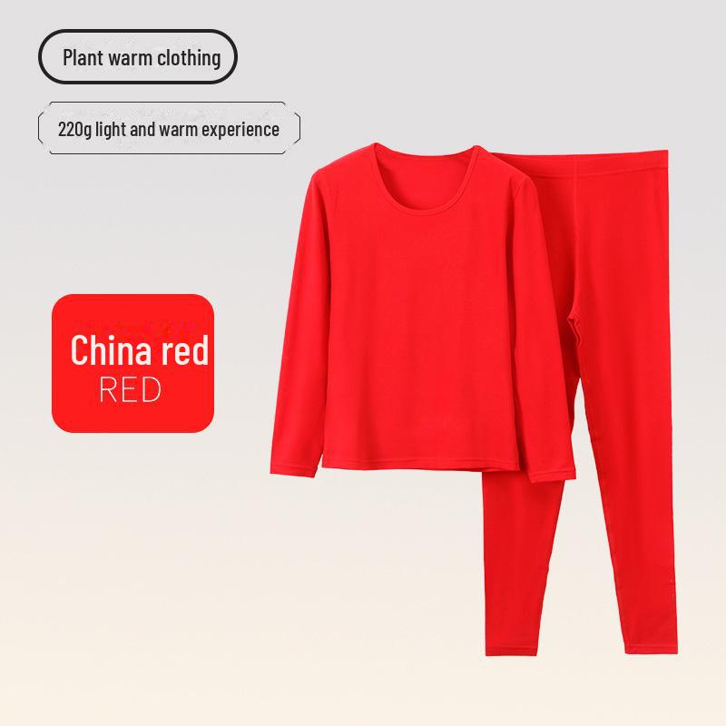 Men's and Women's Lyocelle Velvet Thermal Underwear Set - Warm Autumn and Winter Suit