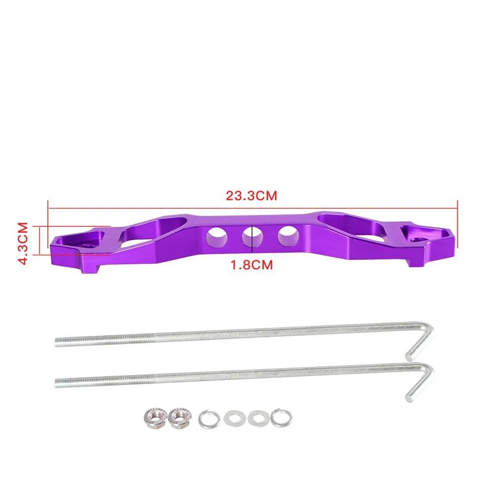 New JDM Style Car Racing Battery Tie Down Battery Fasten Bracket Holder 14cm 19CM for Honda Civic Aluminum Car Accessories Gold