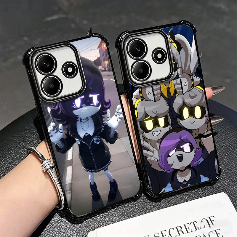 M-Murder D-Drones Uzi Doorman Plating Phone Case For Xiaomi Redmi Note 14 15 Pro Plus 13 12 11 11S 11T 10 9S 9 5G Anti-Fall Aira