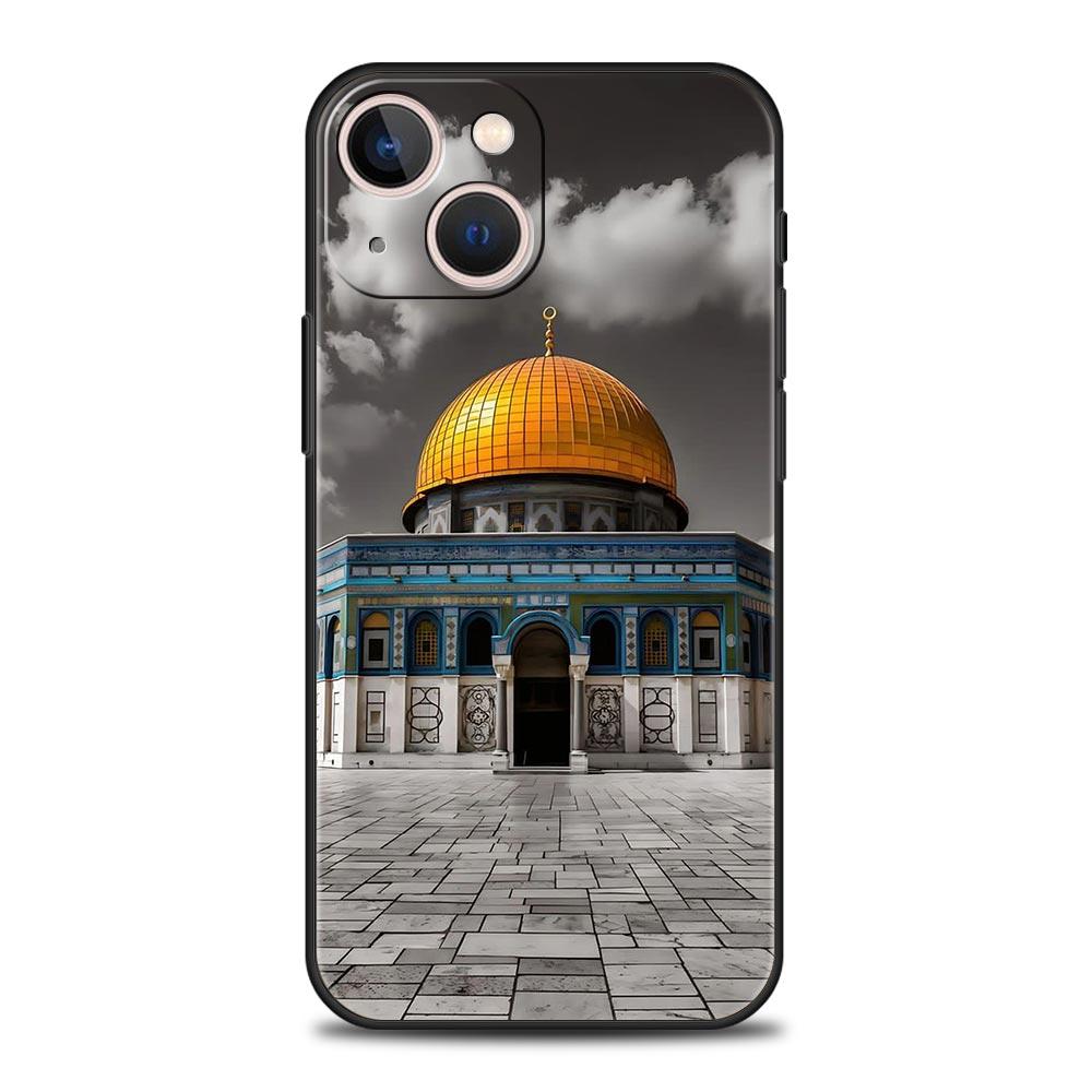 Custodia per Telefono con Edificio di Gerusalemme Per iPhone 16 13 15 14 12 11 Pro MAX XR X SE XS 7 8 Plus Copertura Morbida in TPU