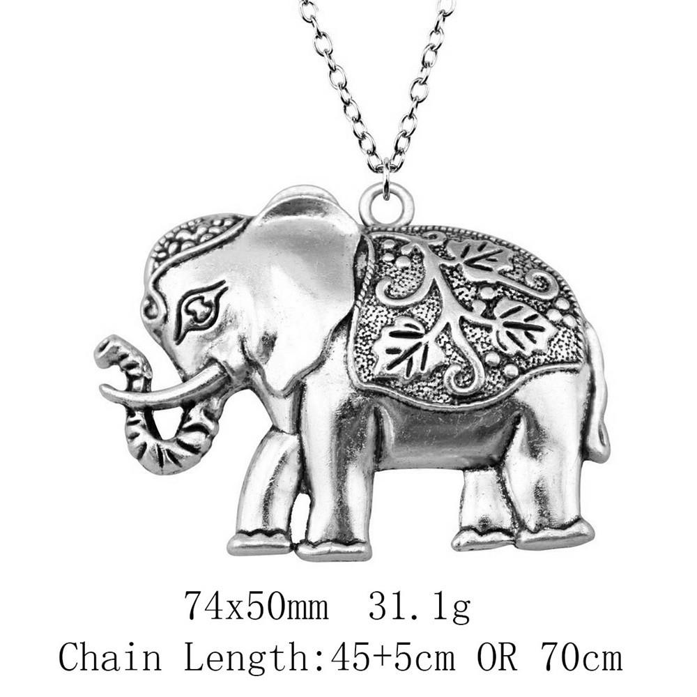 Cadouri pentru femei Noutăți în coliere Colier cu lanț lung cu elefant de 45 cm sau 70 cm Lucruri ieftine