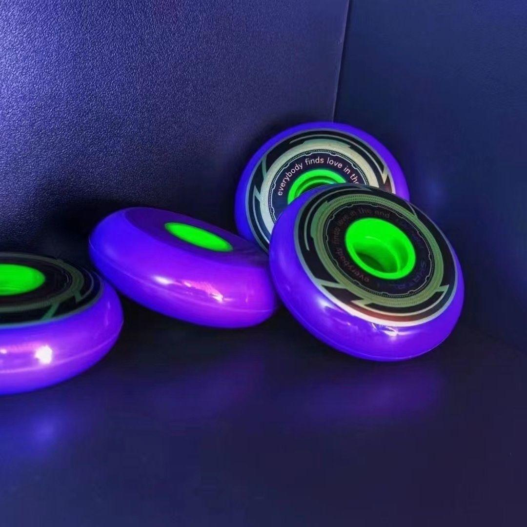 Ruidongle Freestyle Wheels Street Skating Wheels Gemstone High-elasticity Figure Skating purple Freestyle Roller Skate Wheels