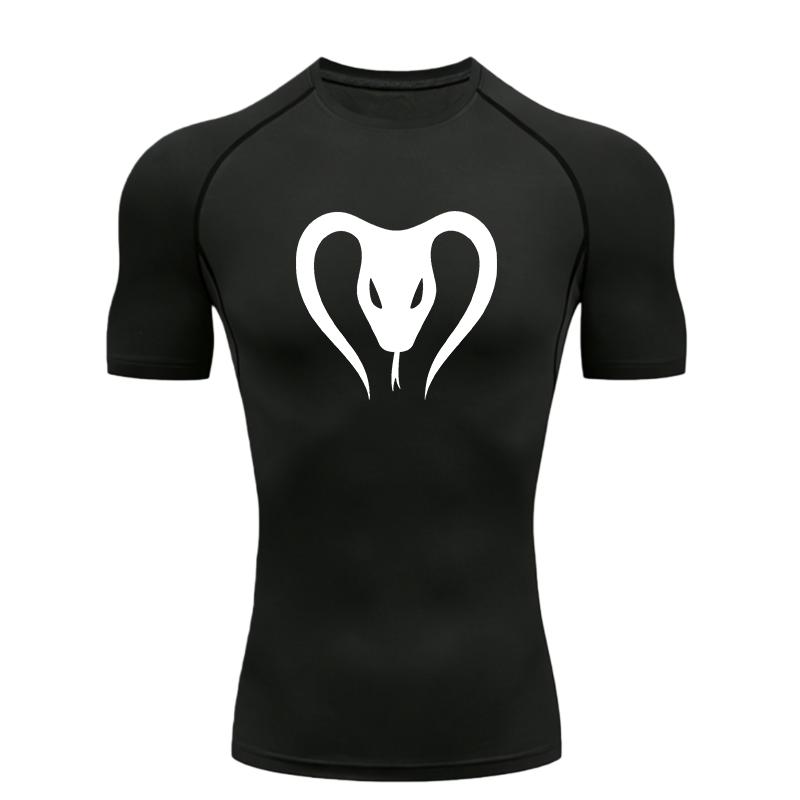 Men's Sports Training Fitness Moisture-Wicking Compression Workout Gym Fashion Tee Quick Dry Short Sleeve T-Shirt Fitness Sweatshirt Top