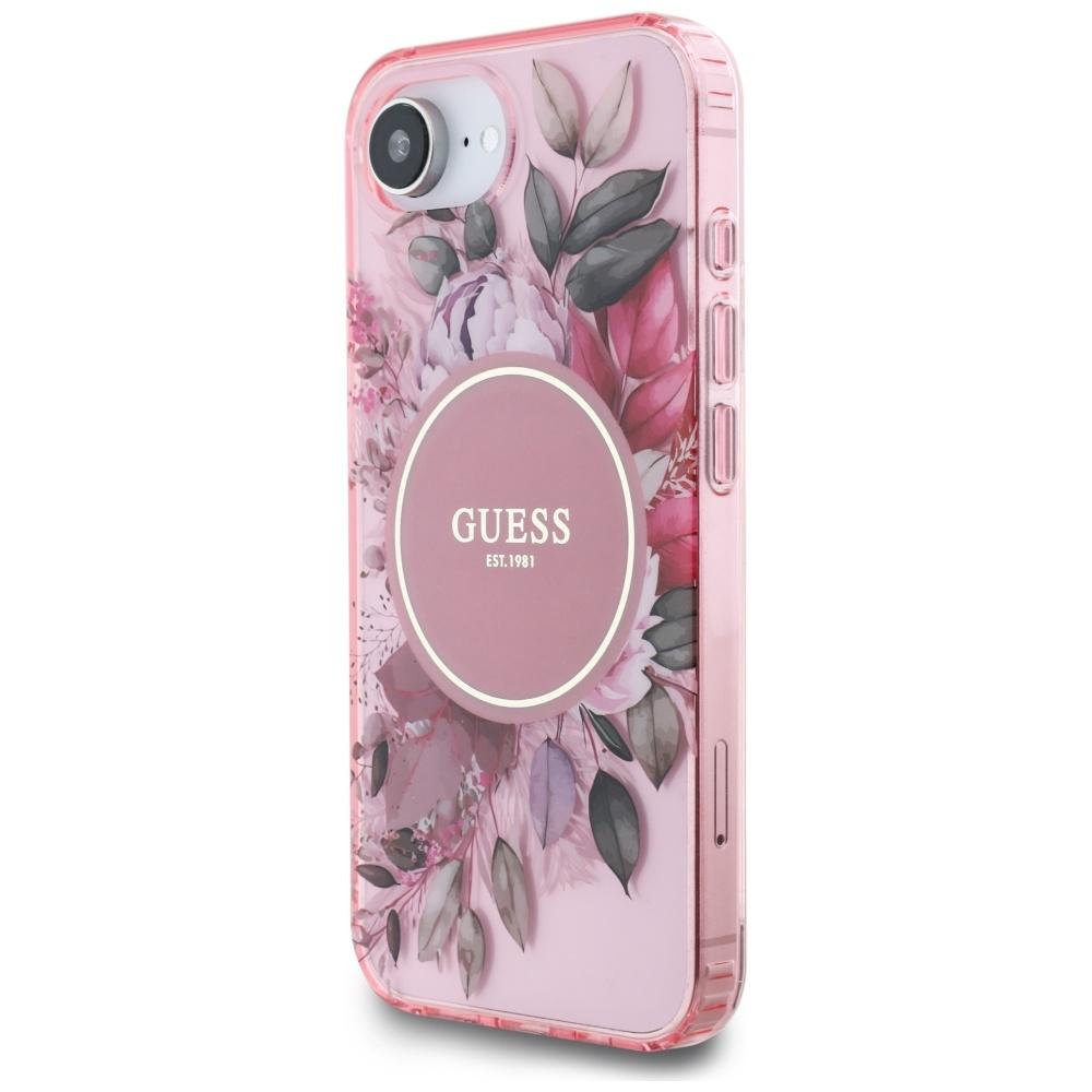 Etui Guess Iml Flowers Magsafe Do Iphone 16E Różowy
