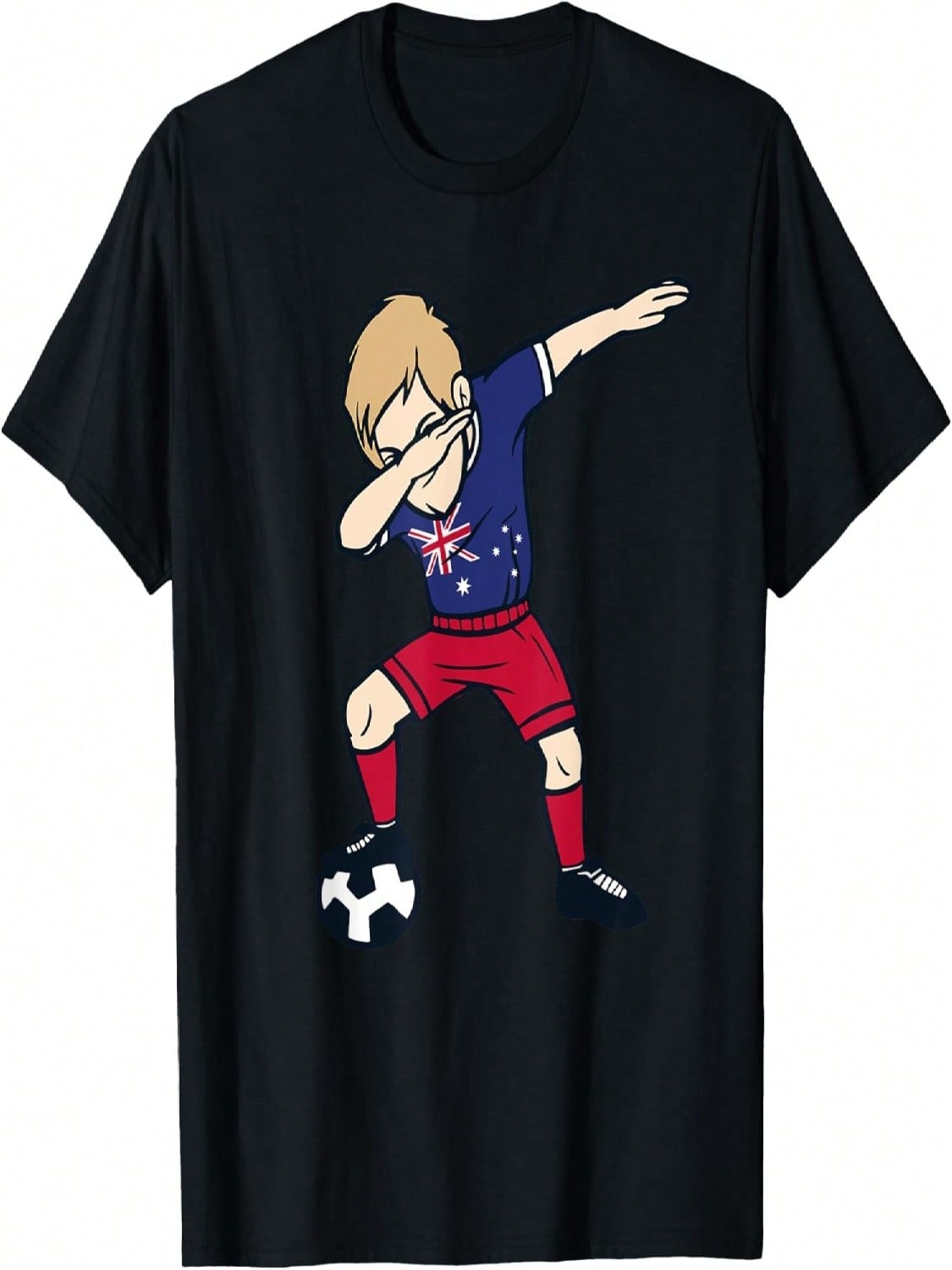 Dabbing Soccer Boy Australia Jersey Australia Football T-Shirt S