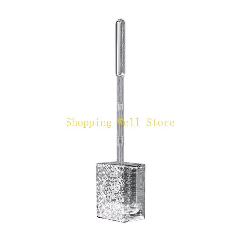 

KX4B Silicone Toilet Brushes with Flexible Bristles Quick Drying Holder for Bathroom прозорий