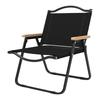 Folding Camping Chair Collapsible Load Bearing for Travel Barbecues Black Medium