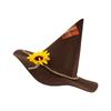 Halloween Scarecrows Hat,Wizard Witch Hats Felts Wide Brim Pointed Hat Scarecrows Costume Accessories for Women Men