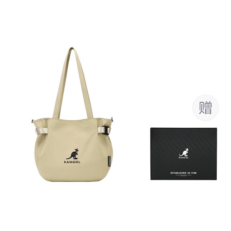 New KANGOL Nylon Large Capacity Shoulder Bag Crossbody Bag Unisex Glacier Blue/Black/Peach Pink/Mint Green/Khaki KGC1510