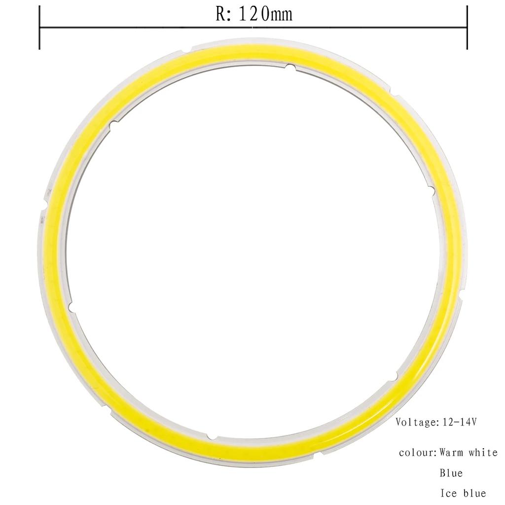 2Pcs DC 12V COB LED Halo Ring Light Chips High Brightness Cold White / Blue / Ice Blue LED Chips DIY Design Atmosphere Light