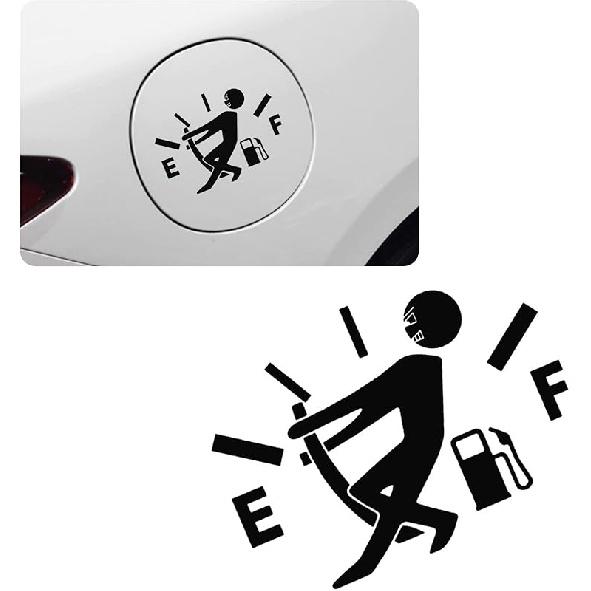 Fuel Tank Cover Personality Funny Fuel Explosion Meter Personality Reflective Car Stickers (Pink)