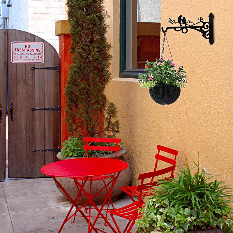 

1 шт., двойная птица, дизайн, деревенский стиль, корзина для цветов, вешалка для растений, ветка, настенный монтаж