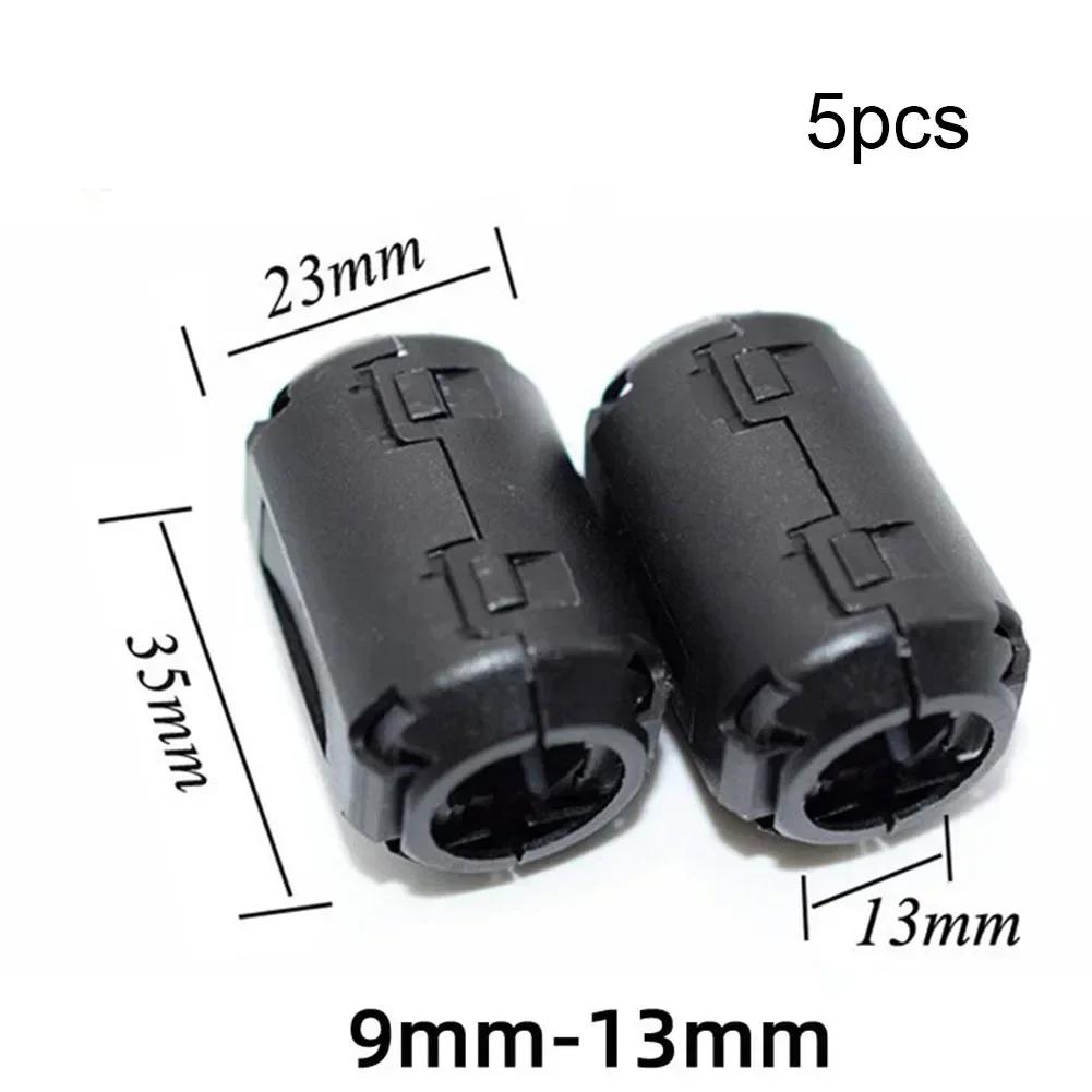 5pcs 3.5/5/7/9/13mm Toroidal Core Ferrite Bead Clip Choke RFI Noise Filter Clip For Power Cord USB Antenna HDMI Audio Cable