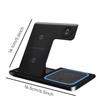 Wireless Charger LED Light Phone Stand 4 In 1 For iPhone 16 15 14 13 12 Apple Watch 8 7 6 AirPods Foldable Fast Charging Station