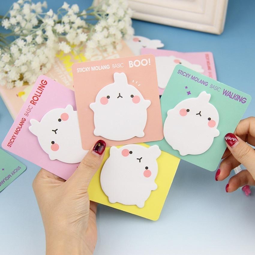 3 szt. Losowy kolor Praktyczne Naklejki Paster kształt królika Notatnik Karteczki samoprzylepne