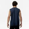 Mizuno NaviDry Training Wear Tank Sleeveless Dress Top, Shirt, Moisture-Wicking, Quick-Drying, Underwear, 32MAC199, Navy/White