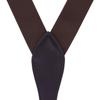 HISDERN Braune Breite Geschenkbox Elastischer Gürtel mit 6 Sicheren Beliebten Herren Hosenträgern in Y-Form, 35mm, Stilvoll, Inklusive, Clips, Geschenk, Y-03