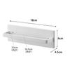 Yamazaki Film Hook Kitchen Towel W18 X X Tower Floating Storage Towel 2161 Hanger, White, Dimensions D4.5 H6cm, Series, Rack,