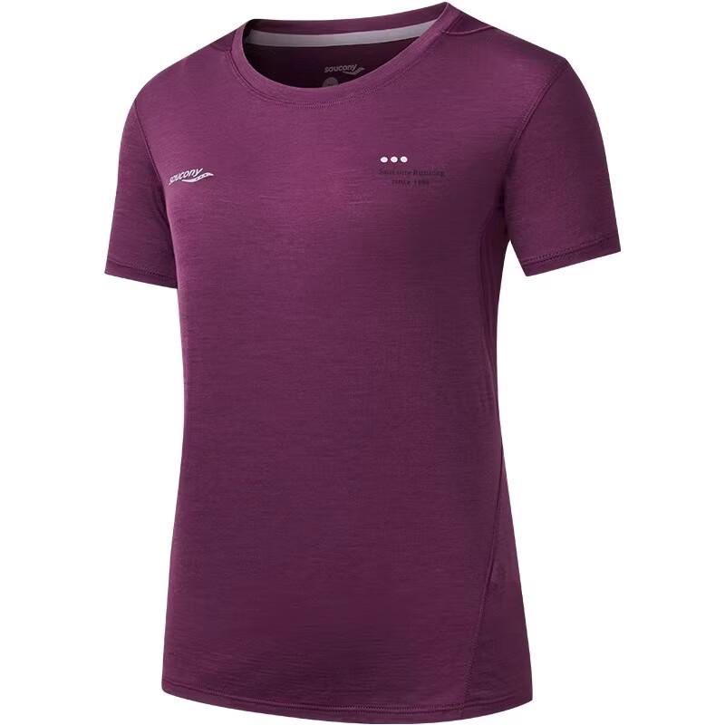 SAUCONY Women s Merino Wool Crew Neck Short Sleeve T-Shirt 2XL