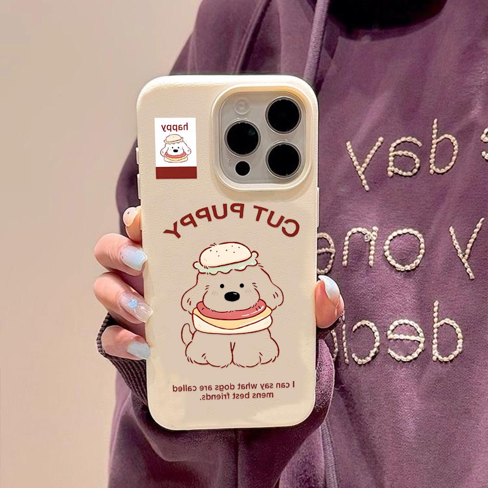 Phone Case for iPhone 11 13 XR XS Max Case iPhone 12 14 15 16 Pro Max 12 Pro 15 Plus Leather Painted Waterproof Drop-proof and Wear-resistant Cartoon