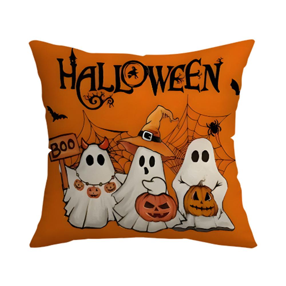 

New Digital Printing Pillow Case Nordic Halloween Ghost Truck Bat Decorative Cushion Pillow Case 45×45cm