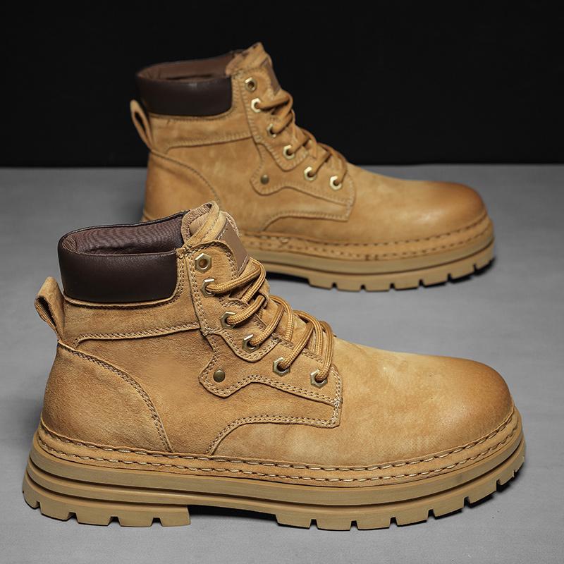 Модные мужские ботинки-карго 2024 года с высоким берцем Удобные и универсальные теплые — фото 3