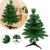Adorable Green Mini Christmas Tree With Sturdy Pvc Base For Family Party Decor