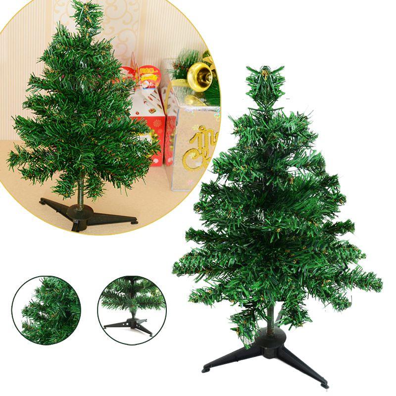 Adorable Green Mini Christmas Tree With Sturdy Pvc Base For Family Party Decor