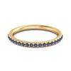 Blue Sapphire Round Eternity Ring - 925 Sterling Silver Gold Vermeil