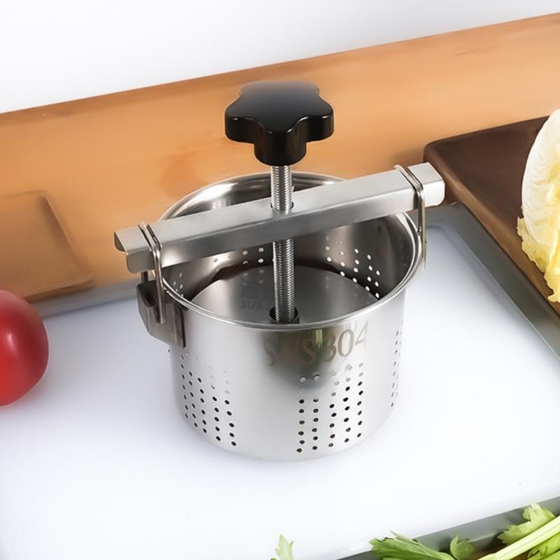 Professional Stainless Steels Dumpling Filling Squeezer Ergonomic Kitchen Draining Utensils Vegetable Juice Extractor