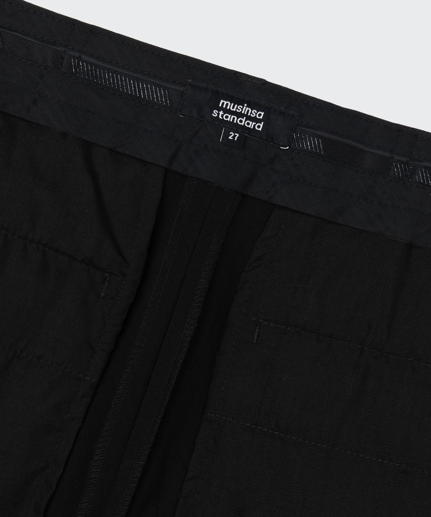 MUSINSA STANDARD WOMAN Women'S Lightweight High-Waisted Wide Hidden Banding Slacks [Black]