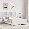 VidaXL Bed Frames Without Mattress White 140x190 Cm Solid Pine Wood 3323702