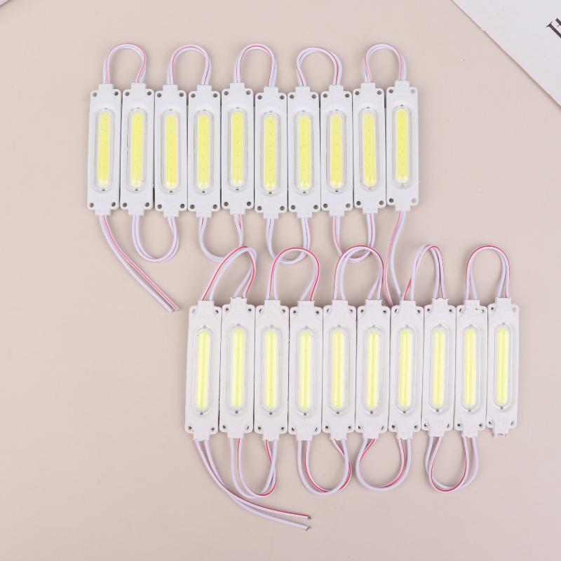 10Pcs/Lot 12V/24V Multicolour Led Modules Cob Light Backlight Shop Banner Waterproof Ip65 Decorations Warm White