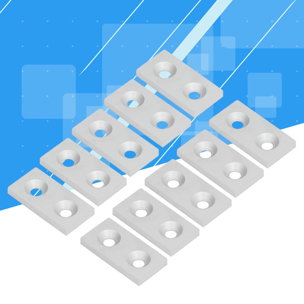 10Pcs Aluminum   End   Alloy Metal Cover Plate Linr Moving Parts 3060 Double Holes