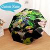 Custom Name Heartbeat City Umbrella Folding Umbrella, Automatic Umbrella - 8-Frame for Travel, Casual Lightweight Personalized Gifts