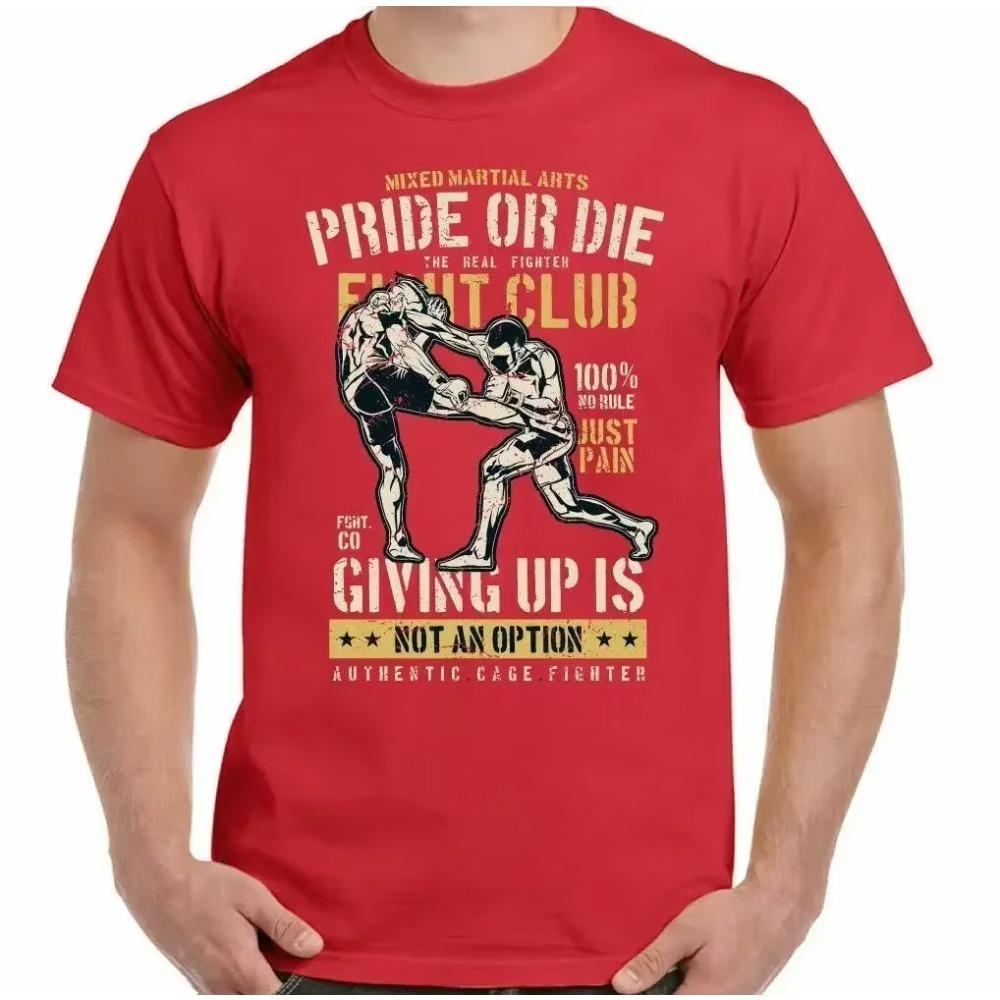 Pride or Die Pánské vtipné tričko Tréninkový top Box Muay Thai UFC Judo