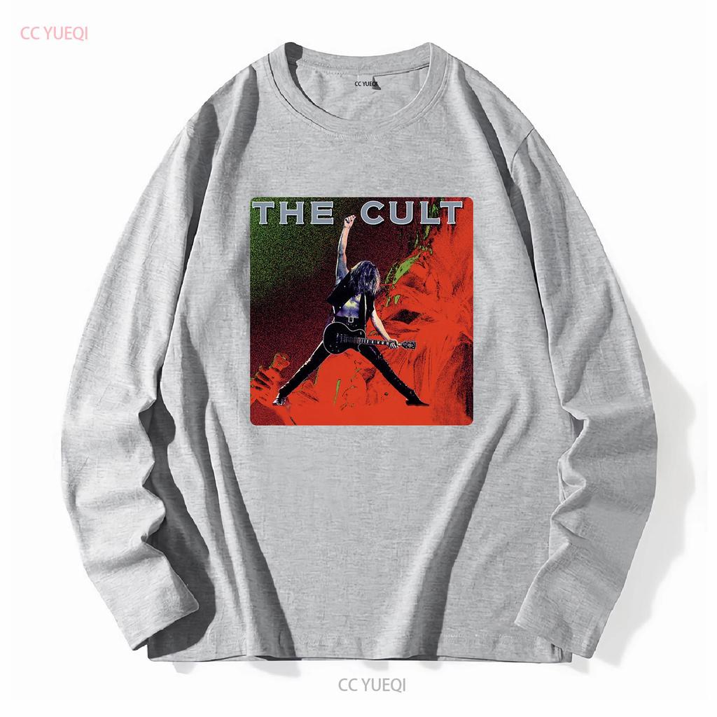 THE CULT Rock Band 90s Vintage Rare Black T Shirt long or short sleeves vintage Washed Stretched graphic Stylish