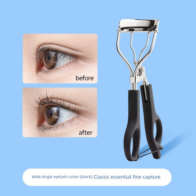 

Ukiss Frameless Eyelash Curler Curly Long Lasting Hair-Styling SUNFLOWER Partial Vent Comb Portable Eye Clip Eyelash Curler Female Wide angle eyelash curler (black)