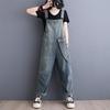 Damen Sommer Literarisch Retro Übergröße Locker Lässig Denim Latzhose Damen
