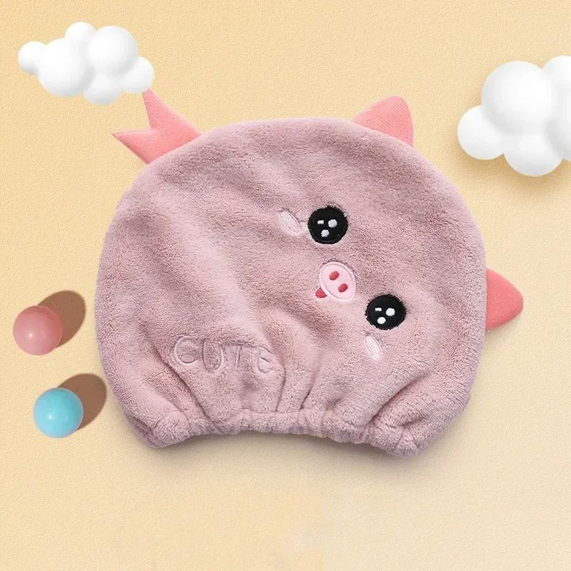 Cute Cartoon Animal Child Hair Towel Cap Drying Hat Quick-dry Microfiber Super Absorption Hair Twist  Kid Bath Hat Bathroom