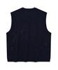 COVERNAT Argyle Scallop Knit Vest Navy