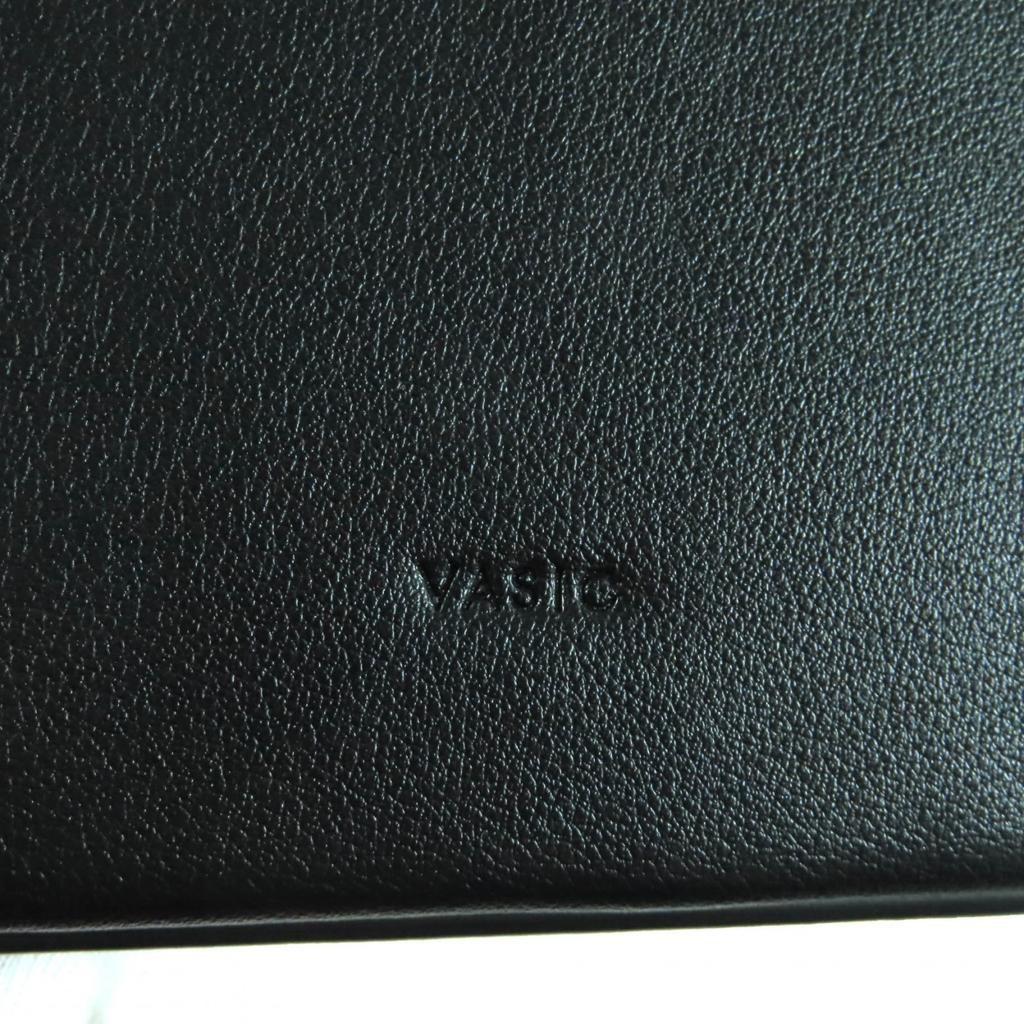 VASIC Shoulder Bag EMMA Logo engraved clasp design leather black leather Women Used