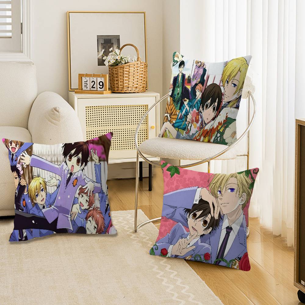 Anime Ouran High School Host Club Personalized Picture Text Home Decorative Pillows Household Gifts 45x45cm