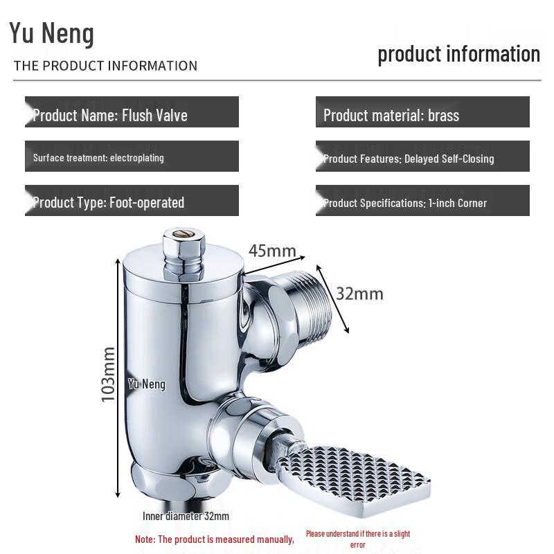 90-Grad Messing Fußpedal Spülventil für Hocktoiletten