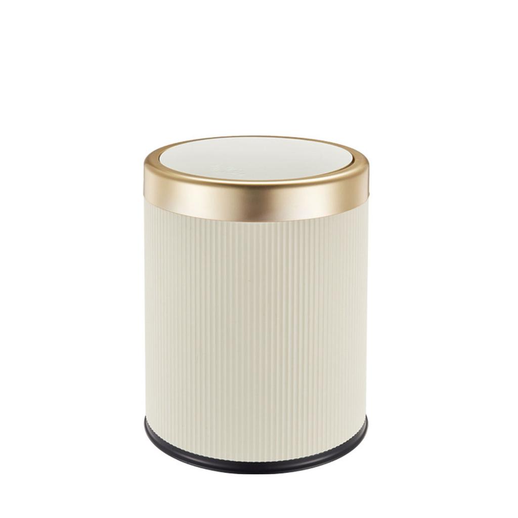 New Light Luxury Push,Button Lid Trash Can , High for Indoor Outdoor Living Room, Kitchen & Bedroom Storage