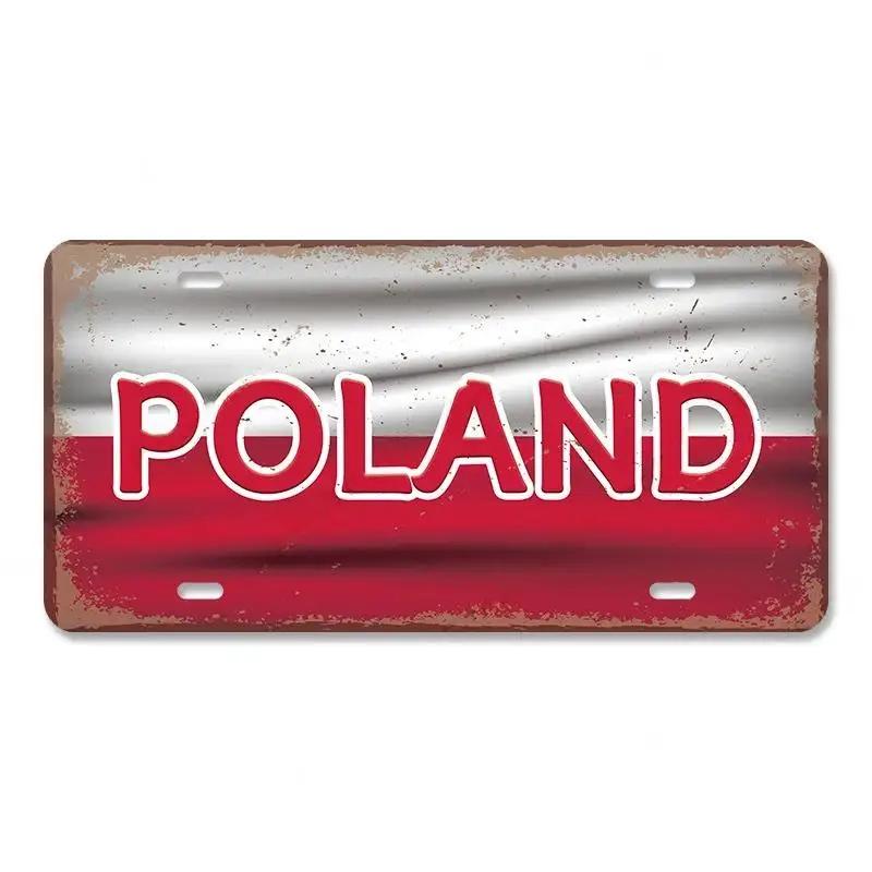 Metal Flag Sign Wall Decor 15x30 Cm Gift for Bar Cafe Office