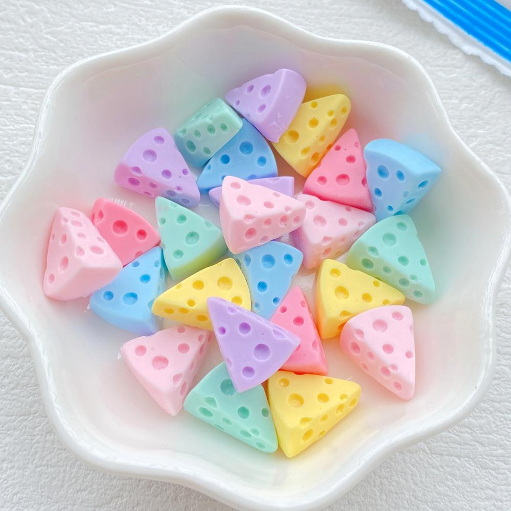 

30PCS Resin Colorful Cute mini cheese Figurines Flat back Scrapbook DIY Accessories Cartoon Decor Crafts