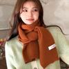 Women Cashmere Blend Scarf Women Winter Warm Thicken Luxury Solid Color Shawl Wraps Female Warm Thick Wool Neckerchief Blanket
